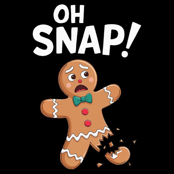 Oh Snap Gingerbread Man Cropped Pullover Crew