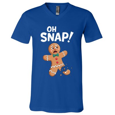 Oh Snap Gingerbread Man V-Neck T-Shirt