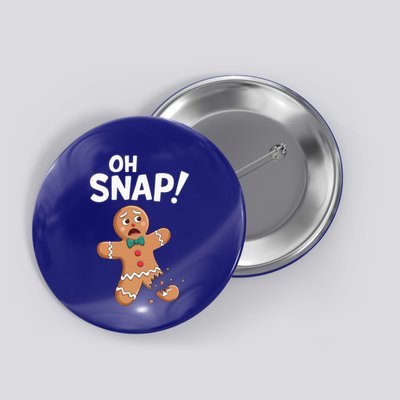 Oh Snap Gingerbread Man Button