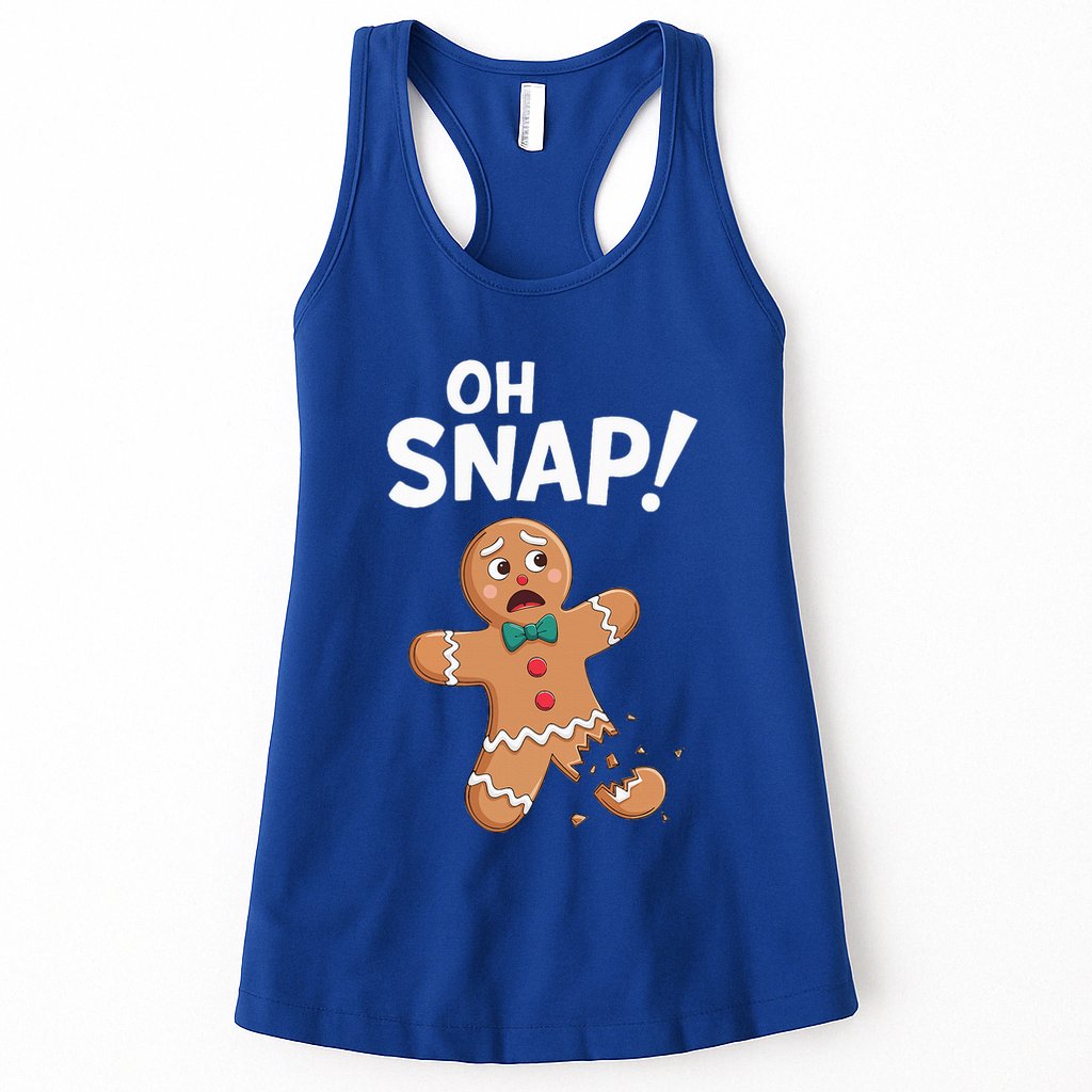 Oh Snap Gingerbread Man Womens Tank Top