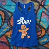 Oh Snap Gingerbread Man Womens Tank Top