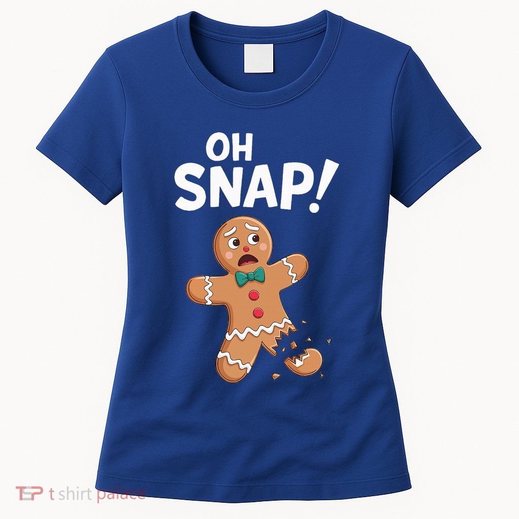Oh Snap Gingerbread Man Womens T-Shirt