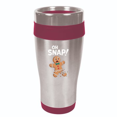 Oh Snap Gingerbread Man 16oz Travel Tumbler