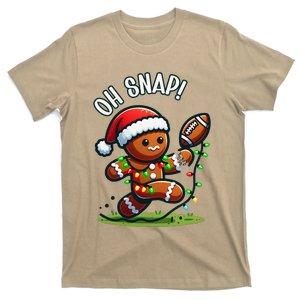 Oh Snap Gingerbreadman Christmas Football T-Shirt