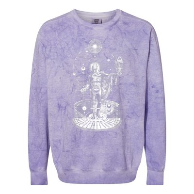 Occult Sacred Geometry Colorblast Crewneck Sweatshirt