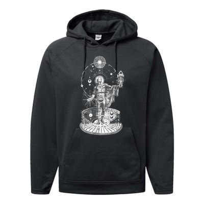 Occult Sacred Geometry Performance Fleece Hoodie