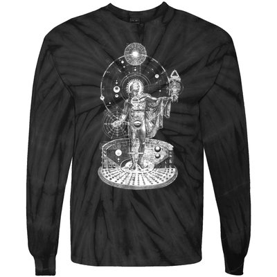 Occult Sacred Geometry Tie-Dye Long Sleeve Shirt