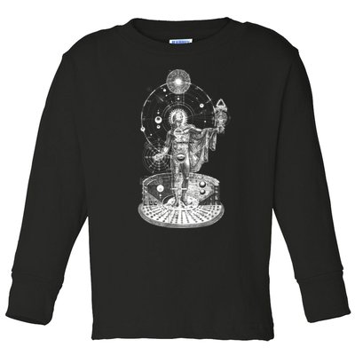 Occult Sacred Geometry Toddler Long Sleeve Shirt