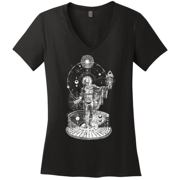 Occult Sacred Geometry Women's V-Neck T-Shirt