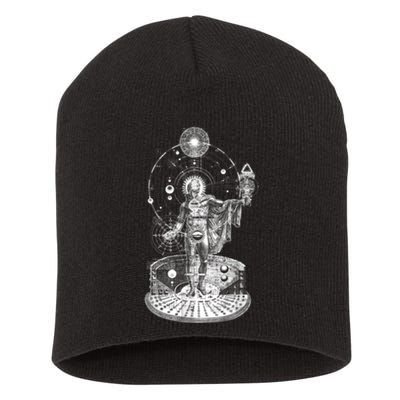 Occult Sacred Geometry Short Acrylic Beanie