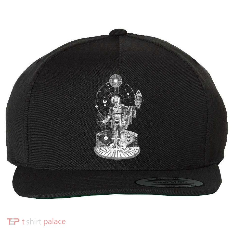 Occult Sacred Geometry Wool Snapback Cap