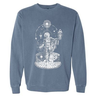 Occult Sacred Geometry Garment-Dyed Sweatshirt