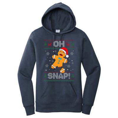 Oh Snap Gingerbread Man Cookie Christmas Women's Pullover Hoodie