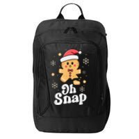 Oh Snap Gingerbread Man Cute Christmas Cookie Baking Team City Backpack