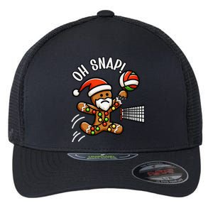 Oh Snap Gingerbreadman Christmas Volleyball Flexfit Unipanel Trucker Cap