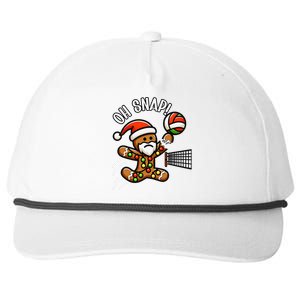 Oh Snap Gingerbreadman Christmas Volleyball Snapback Five-Panel Rope Hat