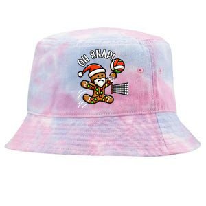 Oh Snap Gingerbreadman Christmas Volleyball Tie-Dyed Bucket Hat