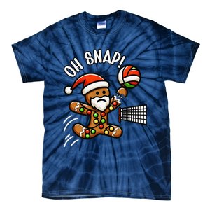 Oh Snap Gingerbreadman Christmas Volleyball Tie-Dye T-Shirt