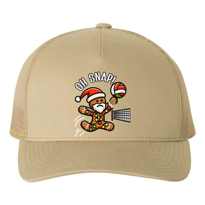 Oh Snap Gingerbreadman Christmas Volleyball Yupoong Adult 5-Panel Trucker Hat