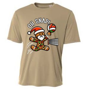 Oh Snap Gingerbreadman Christmas Volleyball Cooling Performance Crew T-Shirt