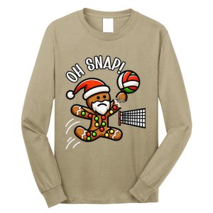 Oh Snap Gingerbreadman Christmas Volleyball Long Sleeve Shirt