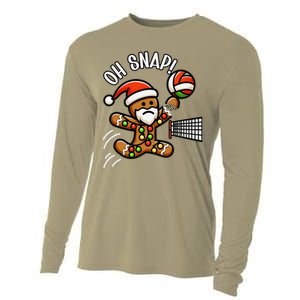 Oh Snap Gingerbreadman Christmas Volleyball Cooling Performance Long Sleeve Crew