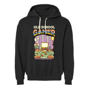 Old School Gamer Garment-Dyed Fleece Hoodie