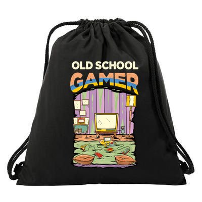 Old School Gamer Drawstring Bag