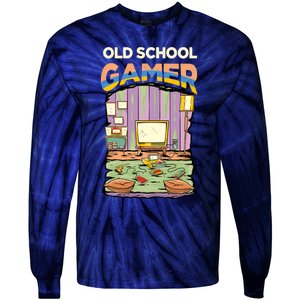 Old School Gamer Tie-Dye Long Sleeve Shirt