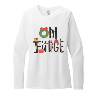 Oh Santa Hat Funny Christmas Story Family Christmas  Womens CVC Long Sleeve Shirt