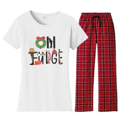 Oh Santa Hat Funny Christmas Story Family Christmas  Women's Flannel Pajama Set