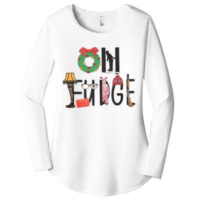 Oh Santa Hat Funny Christmas Story Family Christmas  Women's Perfect Tri Tunic Long Sleeve Shirt