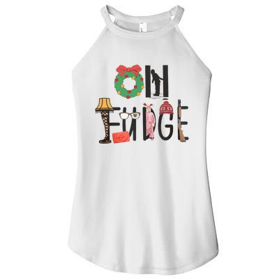 Oh Santa Hat Funny Christmas Story Family Christmas  Women’s Perfect Tri Rocker Tank