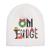 Oh Santa Hat Funny Christmas Story Family Christmas  Short Acrylic Beanie