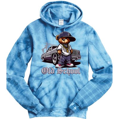 Old School Hip Hop Teddy Bear Lowrider Chicano Culture Cute Tie Dye Hoodie