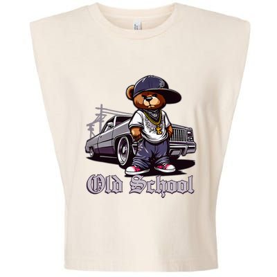 Old School Hip Hop Teddy Bear Lowrider Chicano Culture Cute Garment-Dyed Women's Muscle Tee