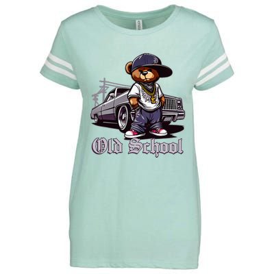 Old School Hip Hop Teddy Bear Lowrider Chicano Culture Cute Enza Ladies Jersey Football T-Shirt