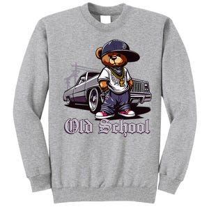 Old School Hip Hop Teddy Bear Lowrider Chicano Culture Cute Tall Sweatshirt