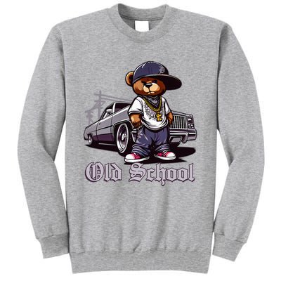 Old School Hip Hop Teddy Bear Lowrider Chicano Culture Cute Tall Sweatshirt