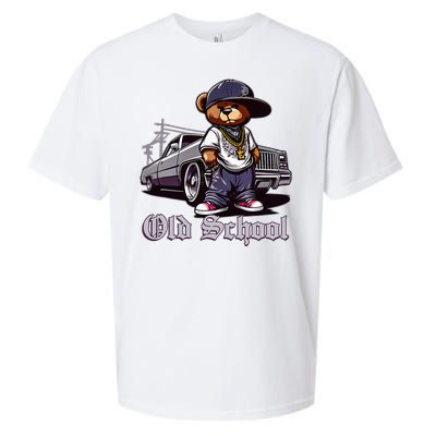 Old School Hip Hop Teddy Bear Lowrider Chicano Culture Cute Sueded Cloud Jersey T-Shirt