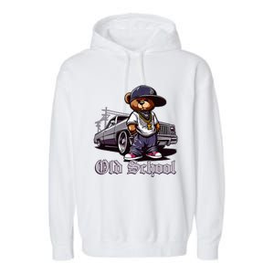 Old School Hip Hop Teddy Bear Lowrider Chicano Culture Cute Garment-Dyed Fleece Hoodie