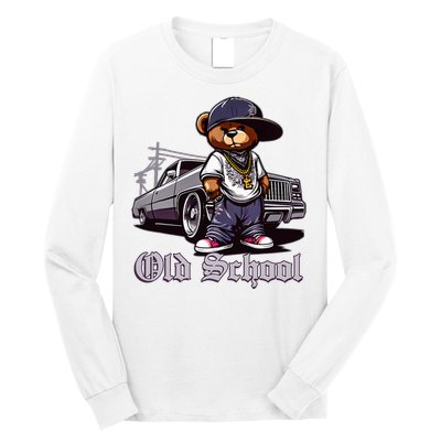 Old School Hip Hop Teddy Bear Lowrider Chicano Culture Cute Long Sleeve Shirt