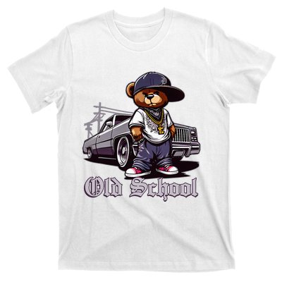 Old School Hip Hop Teddy Bear Lowrider Chicano Culture Cute T-Shirt