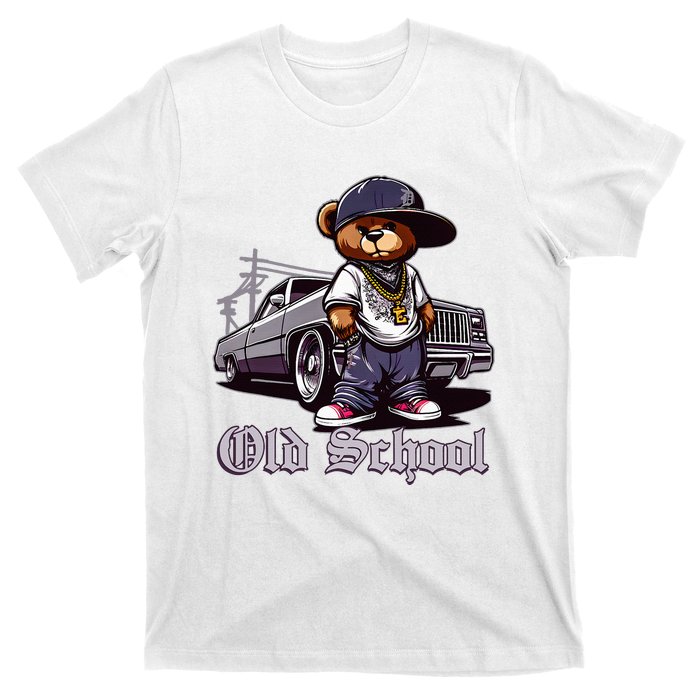 Old School Hip Hop Teddy Bear Lowrider Chicano Culture Cute T-Shirt