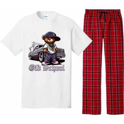 Old School Hip Hop Teddy Bear Lowrider Chicano Culture Cute Pajama Set