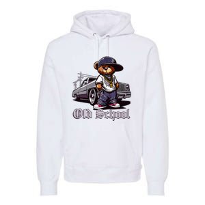 Old School Hip Hop Teddy Bear Lowrider Chicano Culture Cute Premium Hoodie