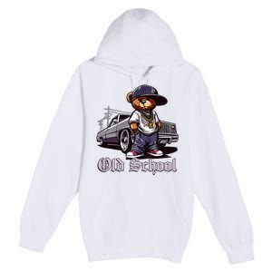 Old School Hip Hop Teddy Bear Lowrider Chicano Culture Cute Premium Pullover Hoodie