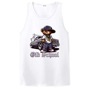 Old School Hip Hop Teddy Bear Lowrider Chicano Culture Cute PosiCharge Competitor Tank