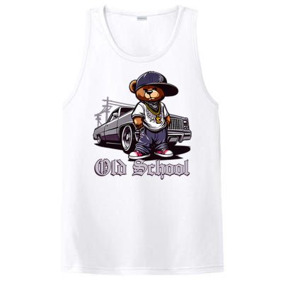 Old School Hip Hop Teddy Bear Lowrider Chicano Culture Cute PosiCharge Competitor Tank