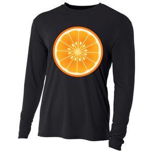 Orange Slice Halloween Costume Fun and Easy Fruit DressUp Cooling Performance Long Sleeve Crew